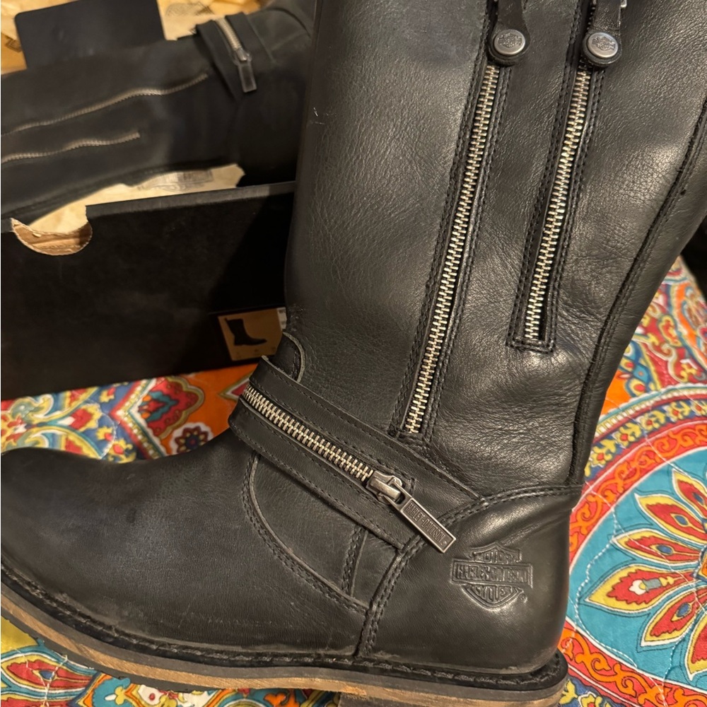 Harley-Davidson Black Leather Boots